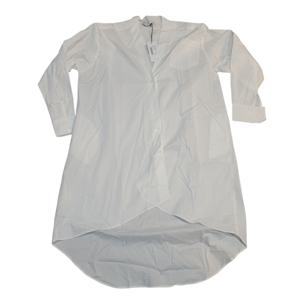 NWT‎ HARSHMAN Cotton Tunic  Blouse Long Sleeve White Size S